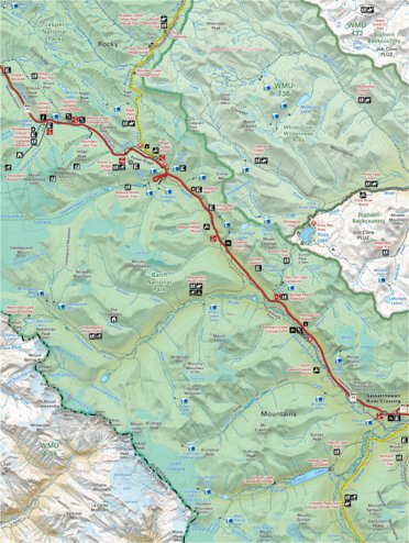 Backroad Mapbooks CRCR18 Saskatchewan River Crossing - Canadian Rockies Topo bundle exclusive