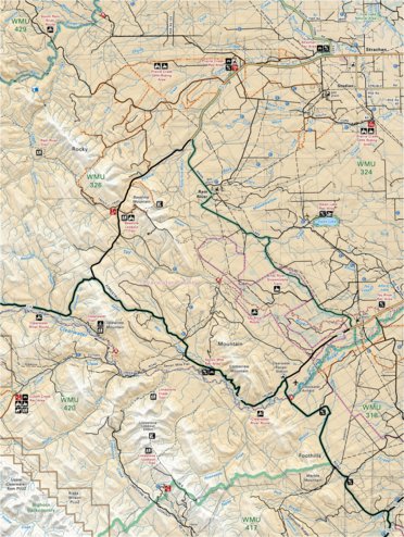 Backroad Mapbooks CRCR21 Strachan - Canadian Rockies Topo bundle exclusive