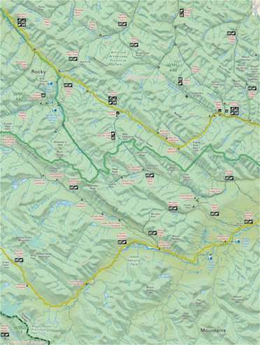 Backroad Mapbooks CRCR36 Topaz Lake - Canadian Rockies Topo bundle exclusive