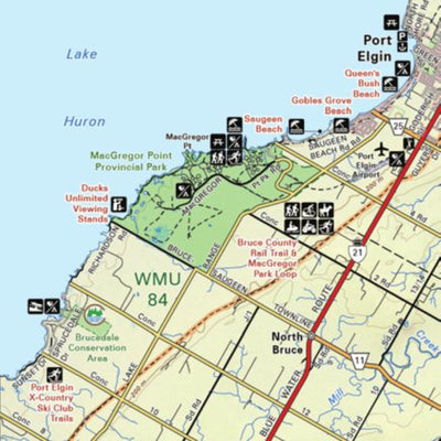 Backroad Mapbooks Map55 INSET Sauble Beach - Southern Ontario digital map