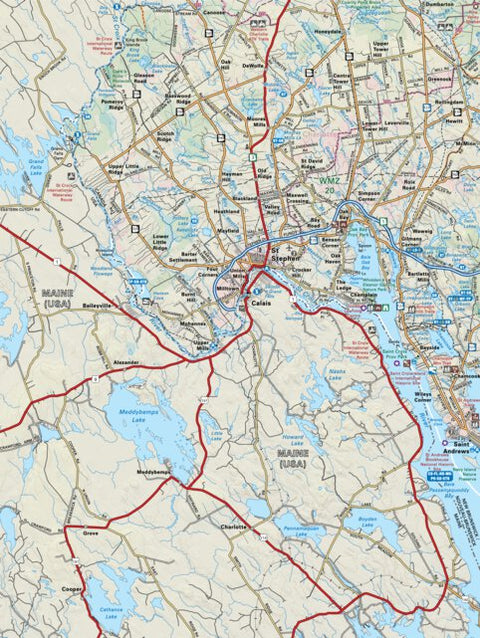 Backroad Mapbooks NBNB02 St Stephen - New Brunswick Topo digital map