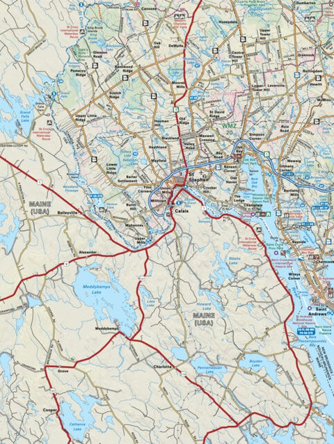 Backroad Mapbooks NBNB02 St Stephen - New Brunswick Topo digital map