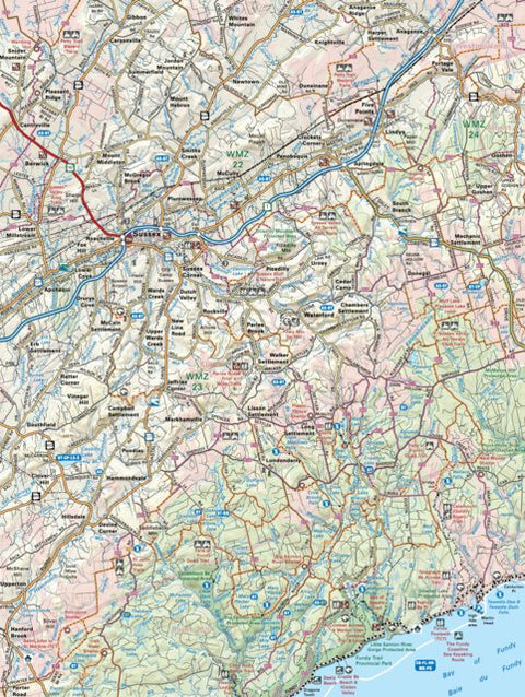 Backroad Mapbooks NBNB12 Sussex - New Brunswick Topo digital map