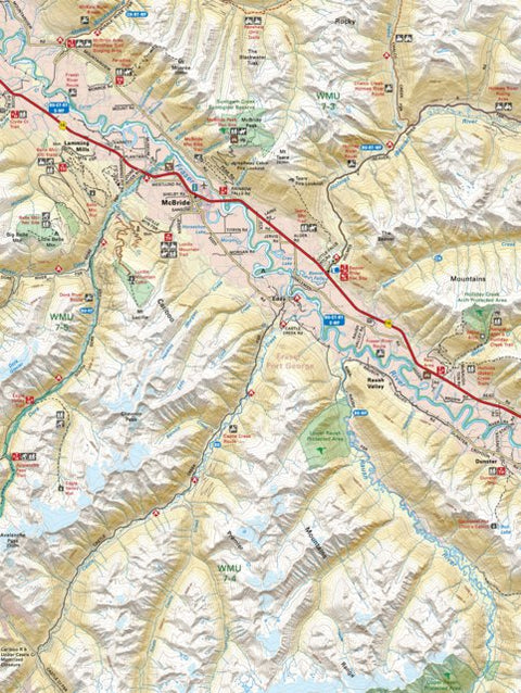 Backroad Mapbooks TOBC49 McBride - Thompson Okanagan BC Topo Map bundle exclusive