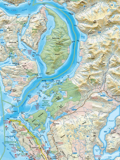 Backroad Mapbooks VCBC28 Lund - Vancouver Coast & Mountains BC Topo digital map