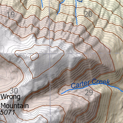 BarnwellGeospatial Quartz Creek, Northern Kenai Peninsula, Alaska digital map