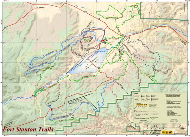 Stanton Ridge Map Fort Stanton Trail Map by Bell Geographic | Avenza Maps
