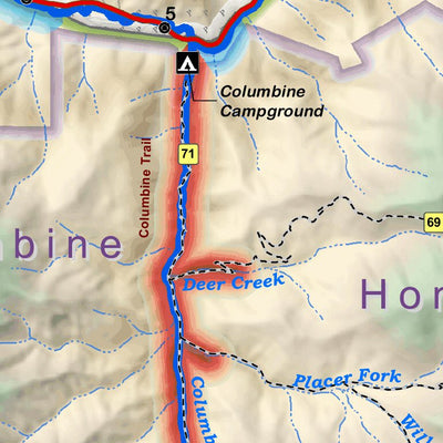 Digital Map of Red River, New Mexico by Bell Geographic