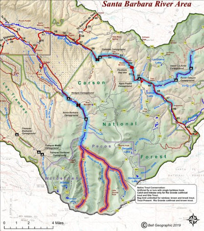 Bell Geographic Santa Barbara River, New Mexico digital map