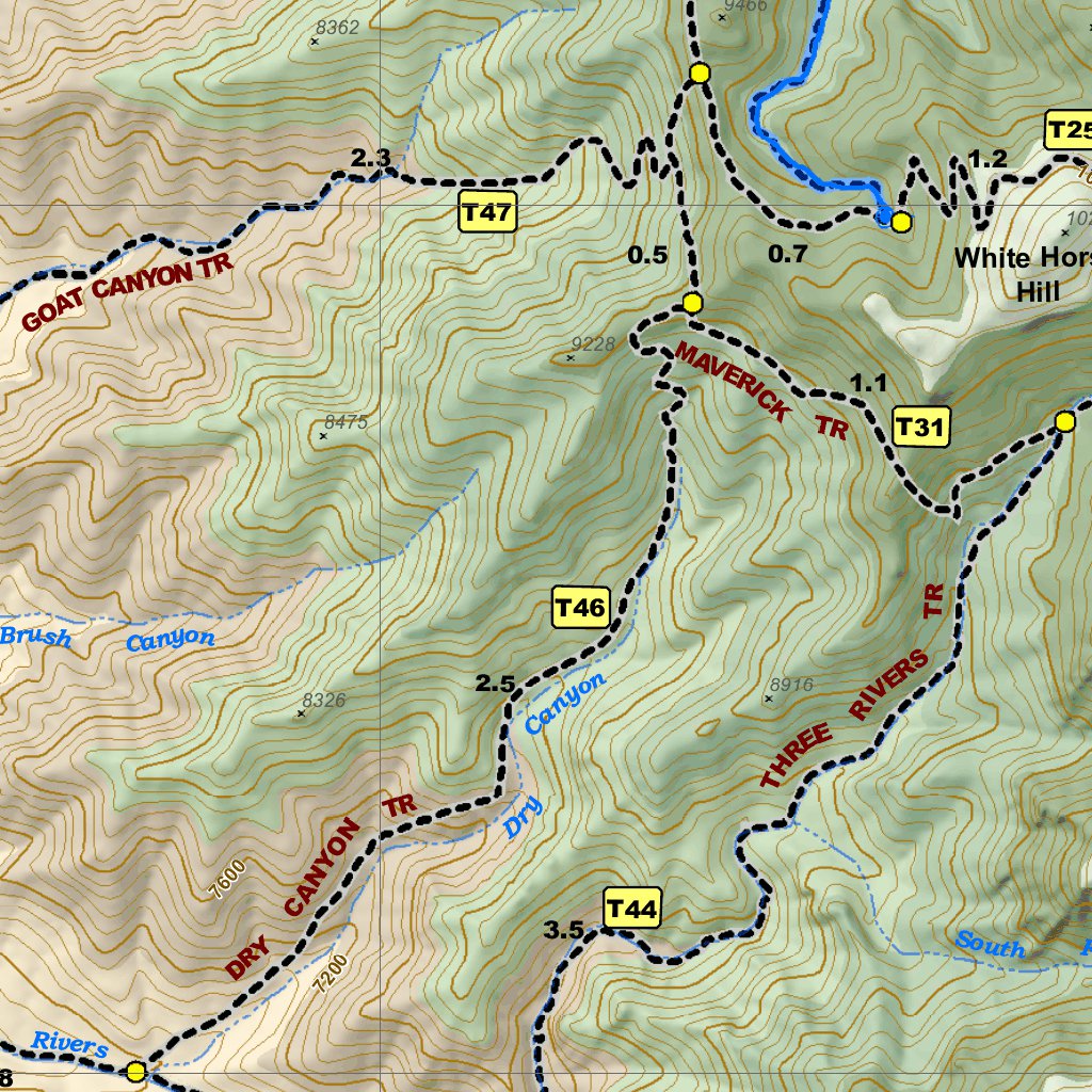 White Mountain Wilderness Trail Map map by Bell Geographic | Avenza Maps