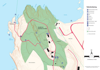Bergen og Omland Friluftsråd Kart Herdla fort friluftslivsområde digital map