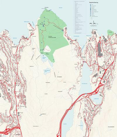 Bergen og Omland Friluftsråd Kvarven friluftslivsområde digital map