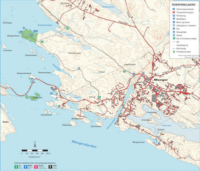 Bergen og Omland Friluftsråd Skageneset friluftslivsområde på Radøy digital map