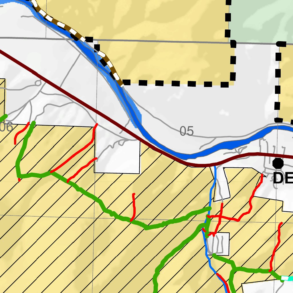 BLM MT/Dakotas Upper Big Hole Recreation Area, Wise River Area Map by