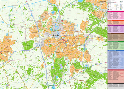 Blokplan Breda-Kaart digital map