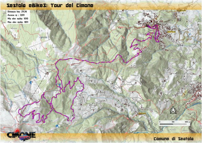 Sestola eBike 3 Map by Boreal Mapping - Boreal Mapping Sestola Ebike 3 Digital Map 