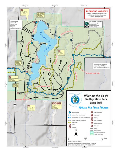 Hiker on the Go: Findley State Park Loop Trail Map by Buckeye Trail ...