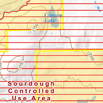Bureau of Land Management, Alaska Sourdough Controlled Use - Federal Subsistence Hunt digital map