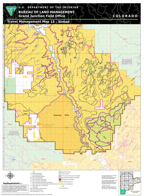 Bureau of Land Management - Colorado BLM CO GJFO Travel Management Map 15 Sinbad digital map
