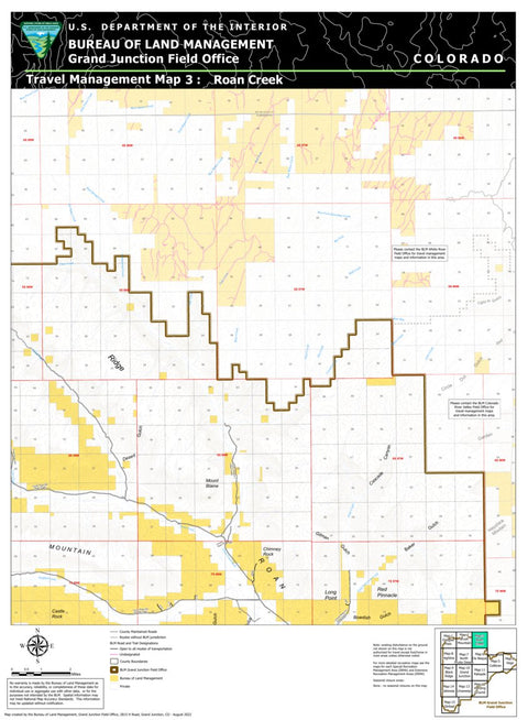 Bureau of Land Management - Colorado BLM CO GJFO Travel Management Map 3 Roan Creek digital map