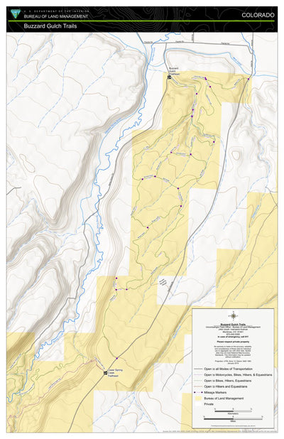 Bureau of Land Management - Colorado Buzzard Gulch digital map