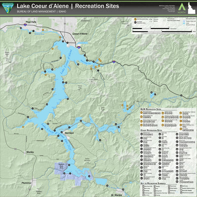 Bureau of Land Management - Idaho BLM Idaho Lake Coeur d’Alene Recreation Sites digital map