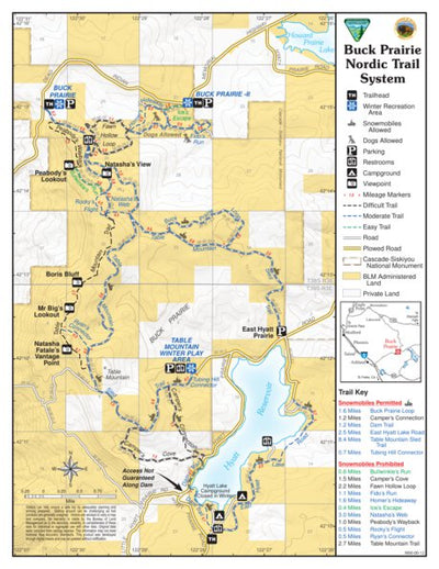 Bureau of Land Management - Oregon Buck Prairie Nordic Trails digital map