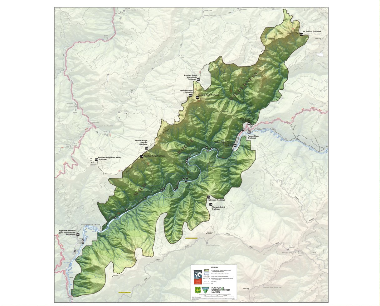 Wild Rogue Wilderness Map by Bureau of Land Management - Oregon  Avenza Maps