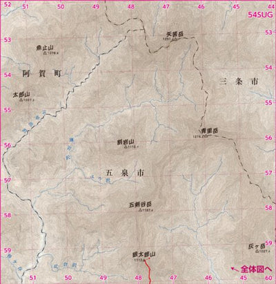 Buyodo corp. 五泉市山岳マップ_付図 bundle exclusive