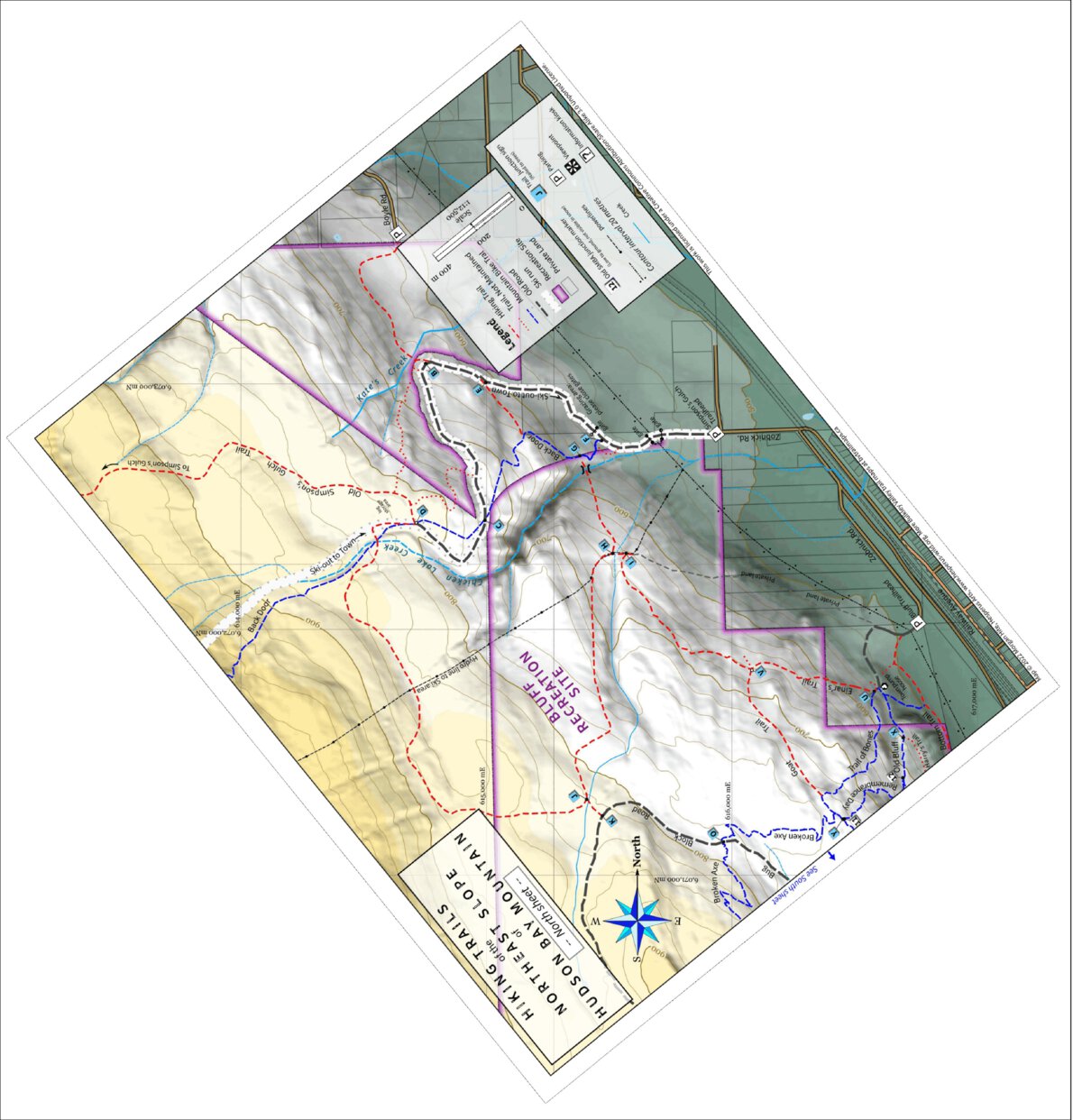 Trails of the NE Slope of Hudson Bay Mountain-North Sheet Map by BV ...