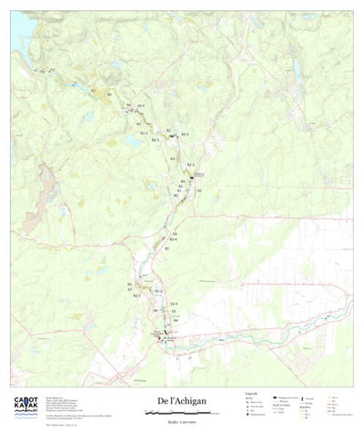 Canot Kayak Québec Achigan #1 digital map
