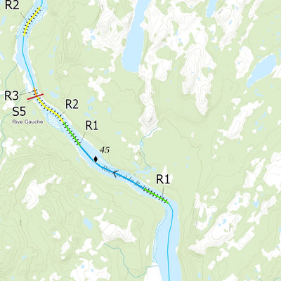 Canot Kayak Québec Baleine #5 digital map