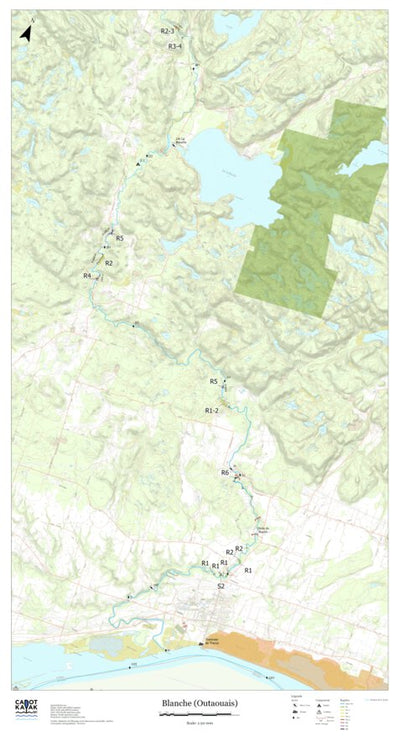 Canot Kayak Québec Blanche #2 digital map