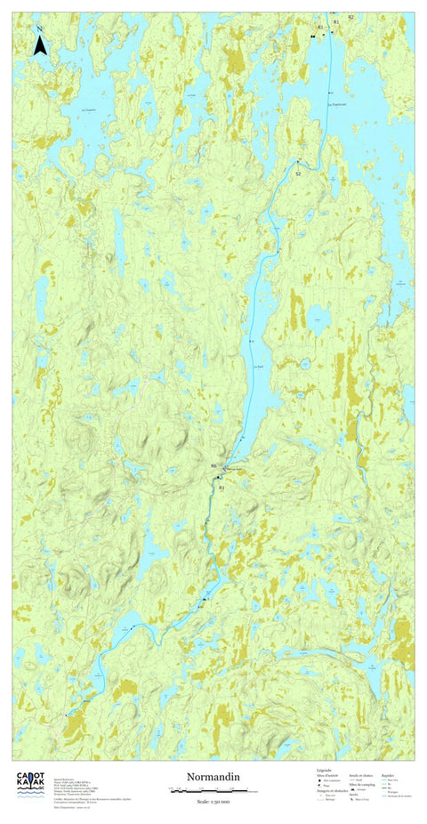 Rivière Normandin Map by Canot Kayak Quebec | Avenza Maps