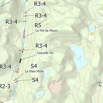 Canot Kayak Québec Rivière Blanche (Mauricie) digital map