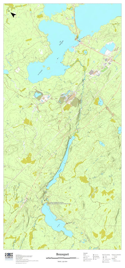 Canot Kayak Québec Rivière Bousquet digital map