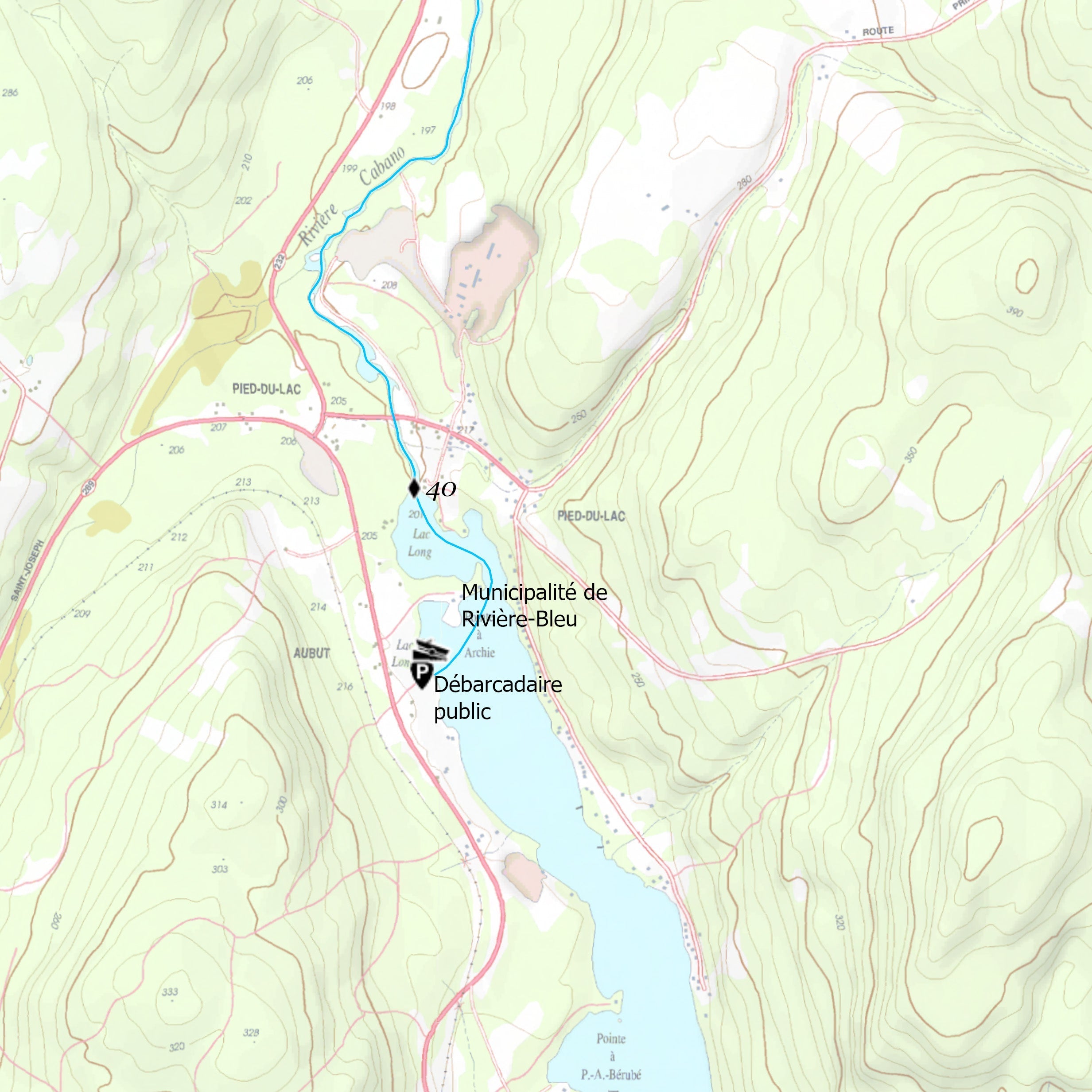 Rivi re Cabano Map by Canot Kayak Quebec Avenza Maps