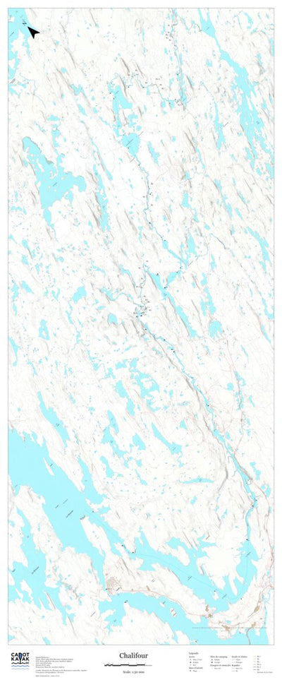 Canot Kayak Québec Rivière Chalifour digital map