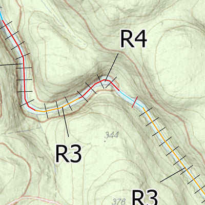 Canot Kayak Québec Rivière Cyriac digital map