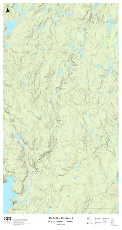 Canot Kayak Québec Rivière du Milieu (Mauricie) digital map