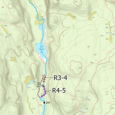 Canot Kayak Québec Rivière du Milieu (Mauricie) digital map