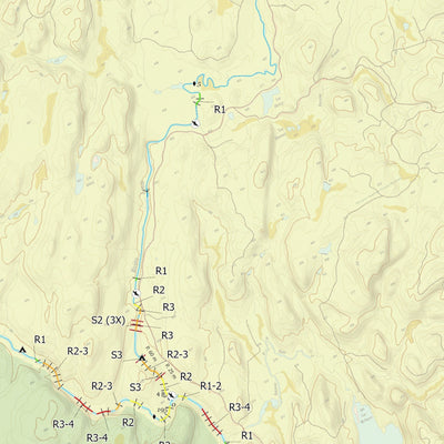 Canot Kayak Québec Rivière Lenoir digital map