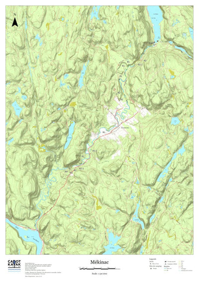 Canot Kayak Québec Rivière Mékinac digital map