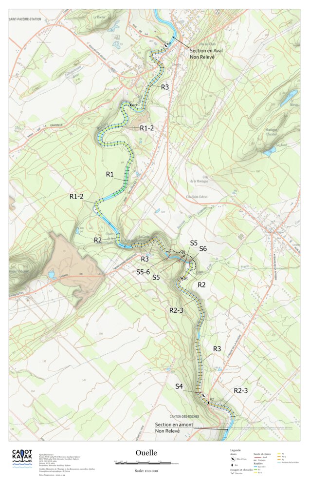 Rivière Ouelle Map by Canot Kayak Quebec Avenza Maps