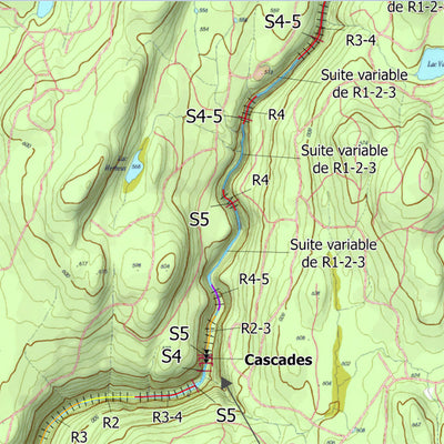 Canot Kayak Québec Rivière Sautauriski digital map