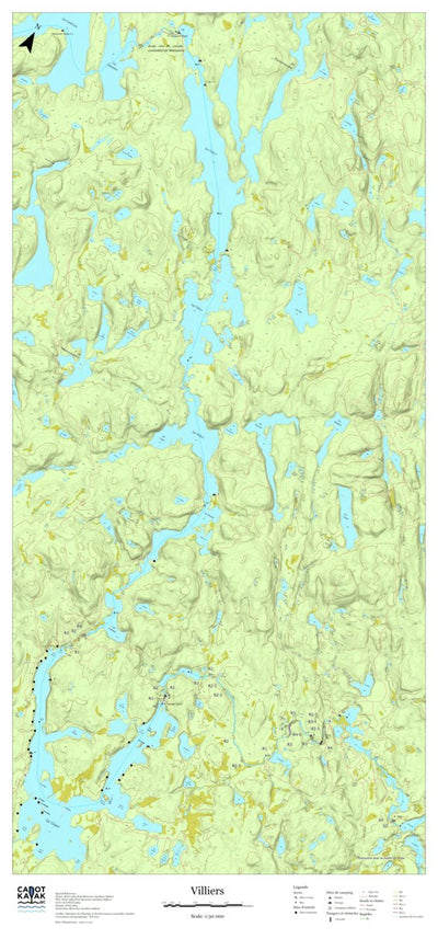 Canot Kayak Québec Rivière Villiers digital map