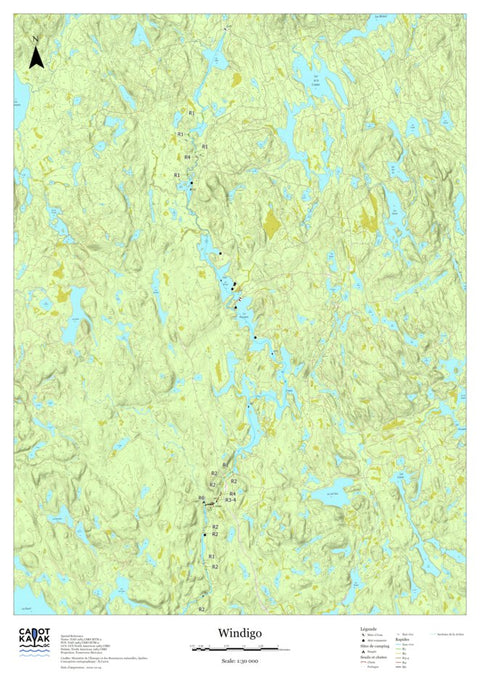 Canot Kayak Québec Windigo #1 digital map