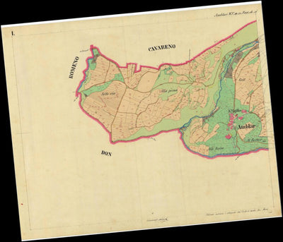CARTAGO AMBLAR Mappa originale d'impianto del Catasto austro-ungarico Scala 1:2880 bundle