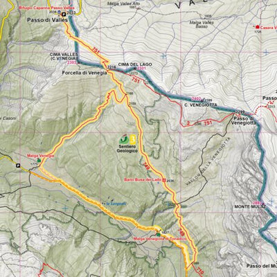 CARTAGO I PERCORSI TEMATICI DEL PARCO 3. Sentiero Geologico Val Venegia digital map