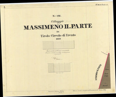 CARTAGO MASSIMENO II PARTE Mappa originale d'impianto del Catasto austro-ungarico. Scala 1:2880 bundle
